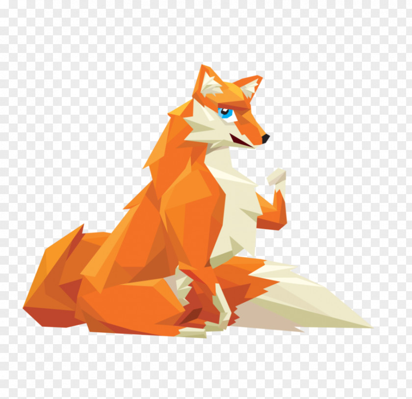Fox Red Polygon DeviantArt PNG