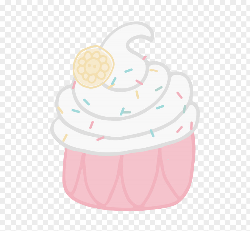 Pink Cupcake Frosting & Icing Buttercream PNG