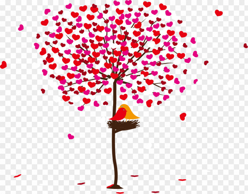 Red Love Tree Download PNG
