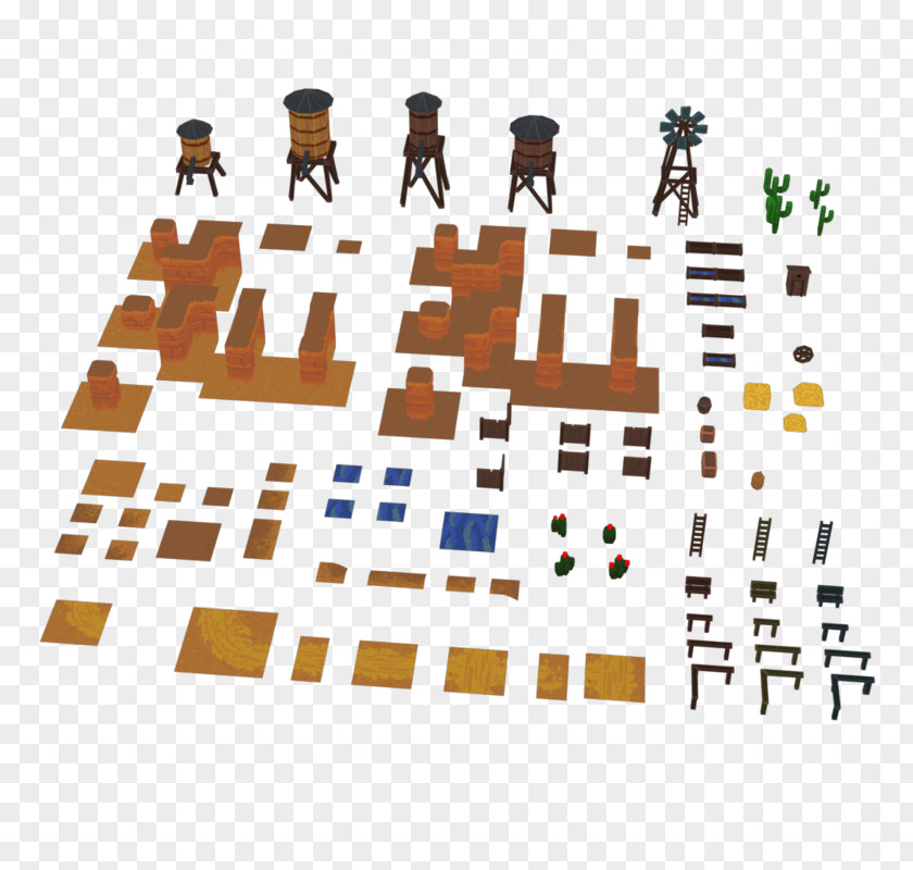 Westernstyle Low Poly Pixel Art 3D Computer Graphics Game PNG