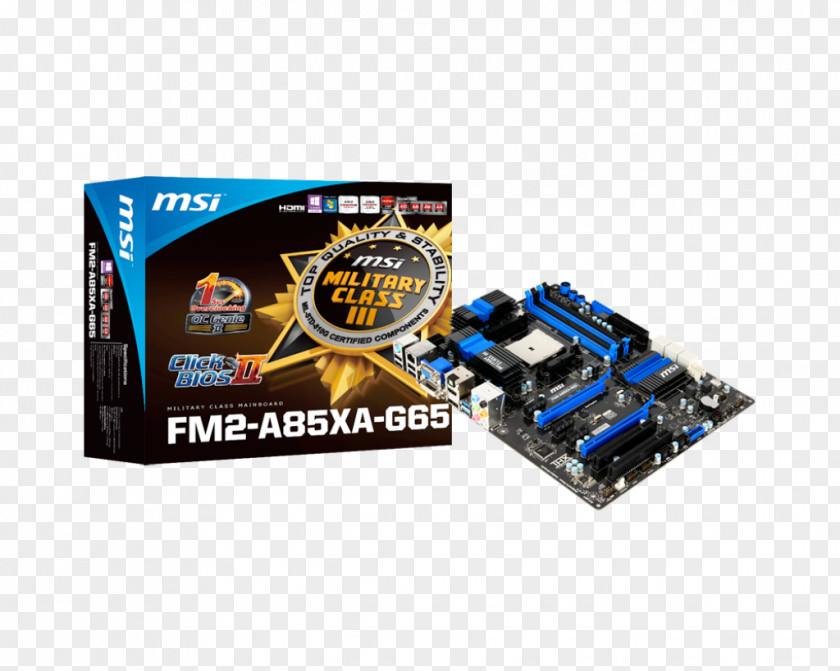 Computer Motherboard Socket FM2 ATX CPU MSI FM2-A85XA-G65 PNG