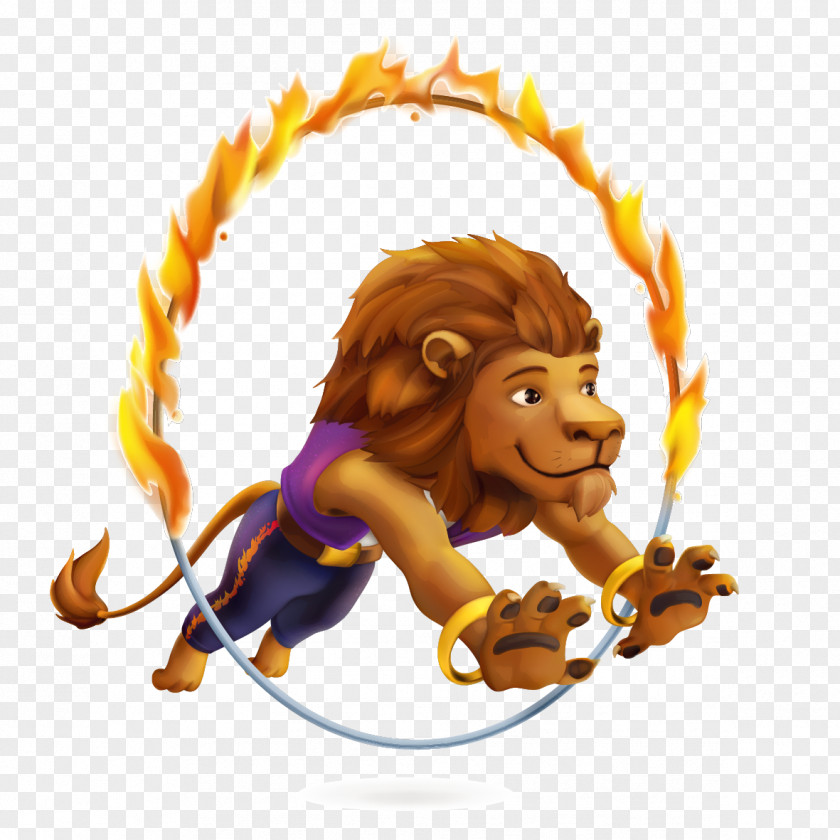 Lion Drill Fire Ring Circus Royalty-free Clip Art PNG