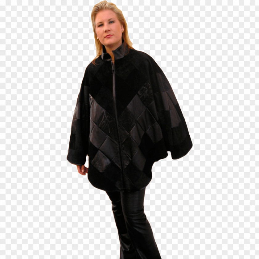 Poncho Cape Red Black Color PNG
