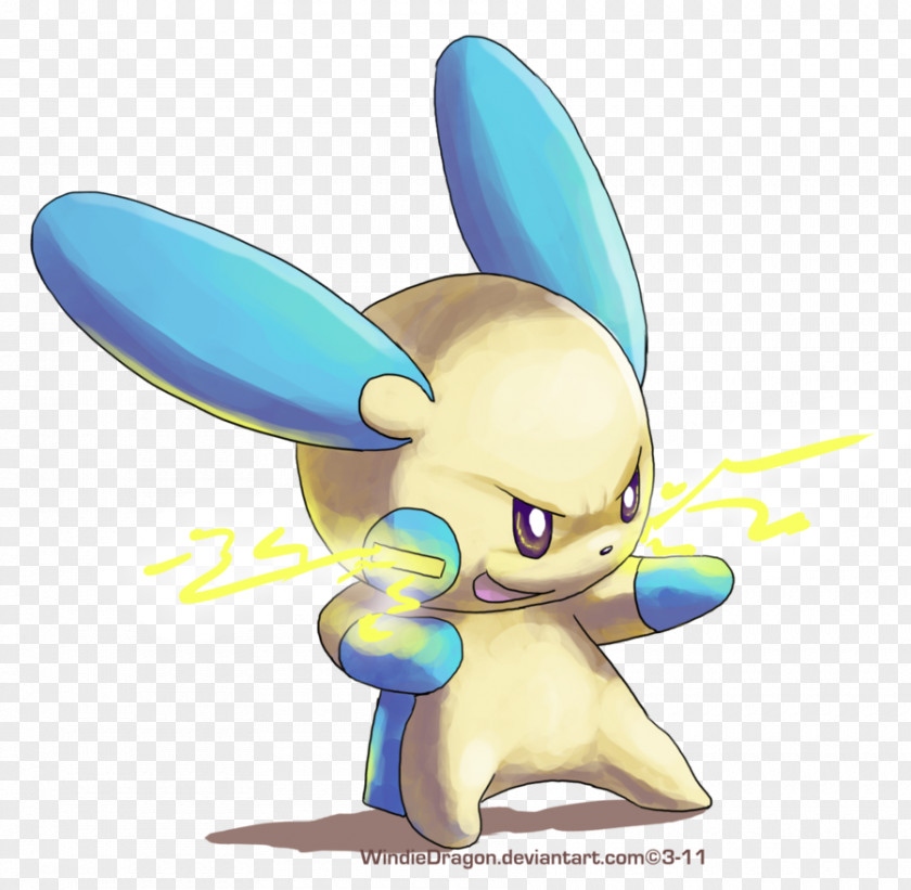 Rabbit Minun Plusle Fan Art Pokémon PNG