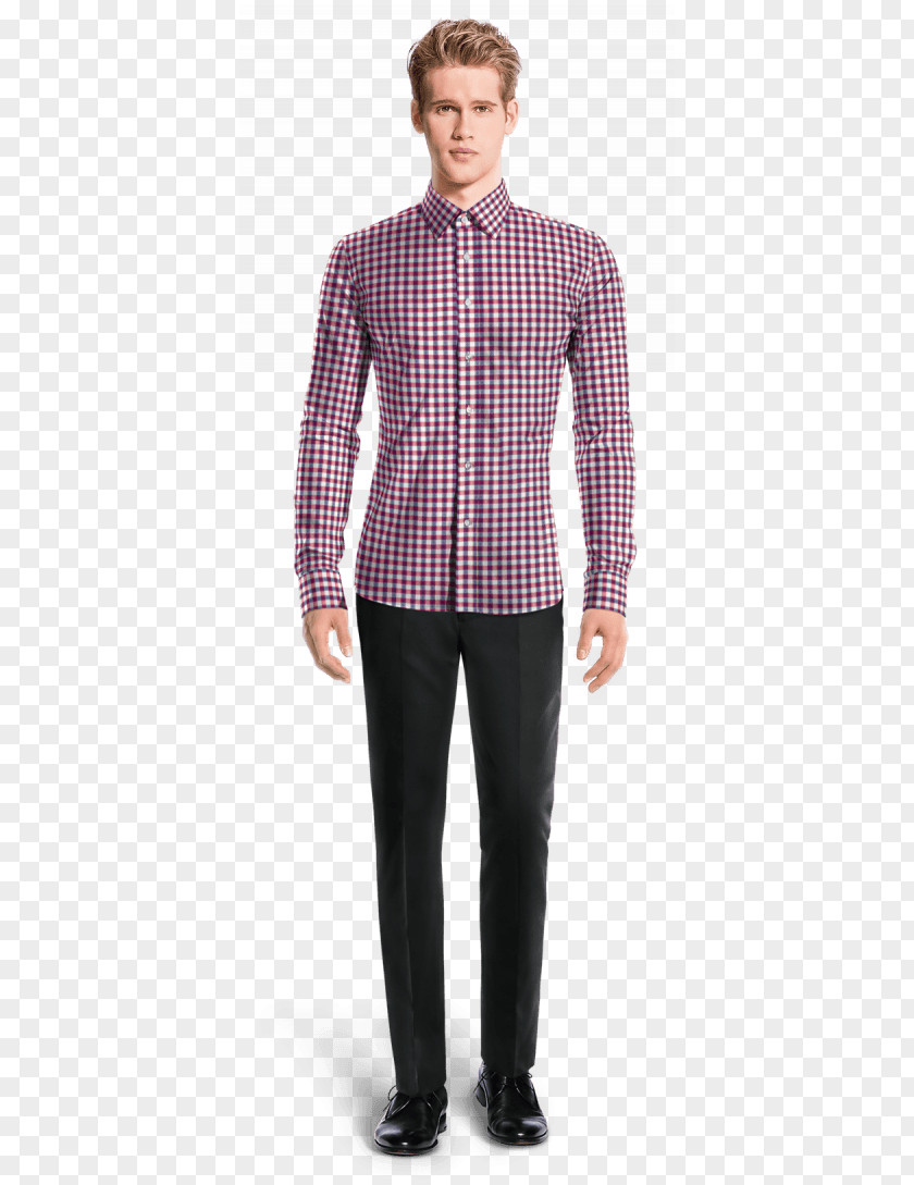 Checkered Shirt Chino Cloth T-shirt Pants Suit Coat PNG