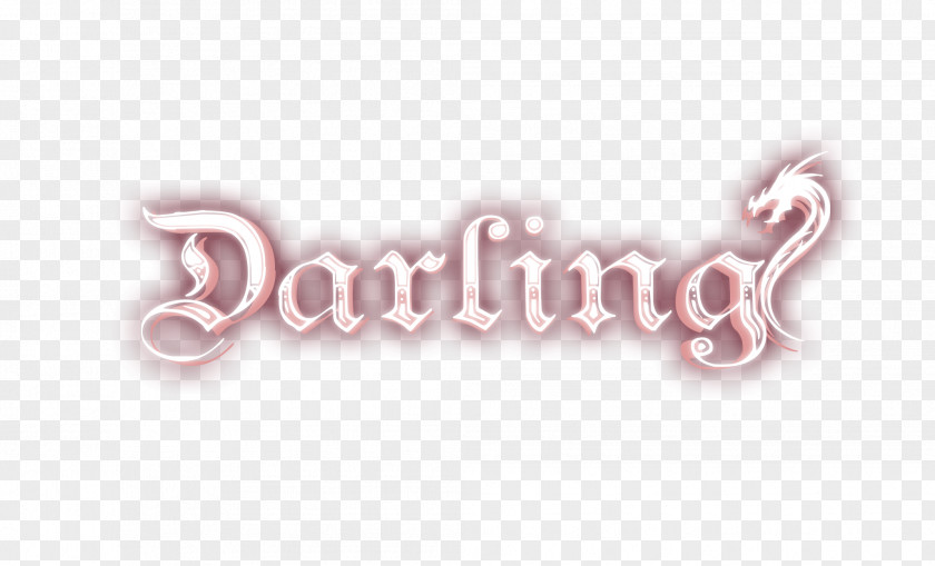 Darling Logo Brand Pink M RTV Font PNG