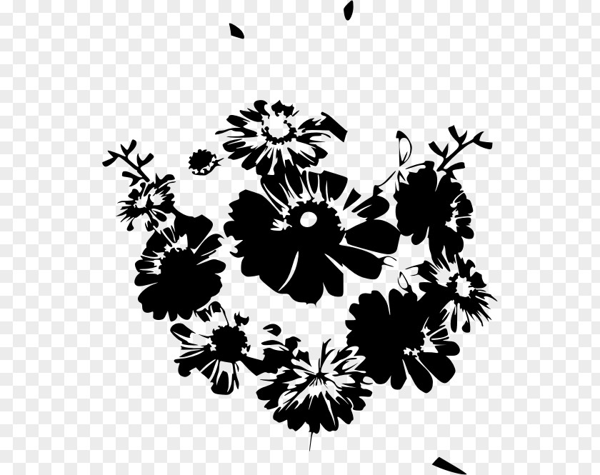 Flower Black Bouquet And White Floral Design Petal PNG