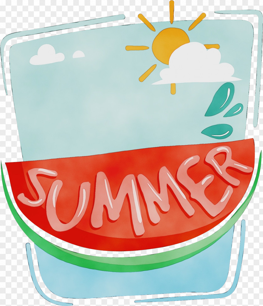 Logo Label.m Cartoon Hello Summer Watermelon PNG