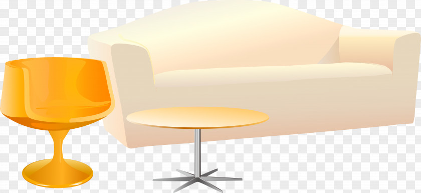 Sofa Table Vector Chair Yellow PNG