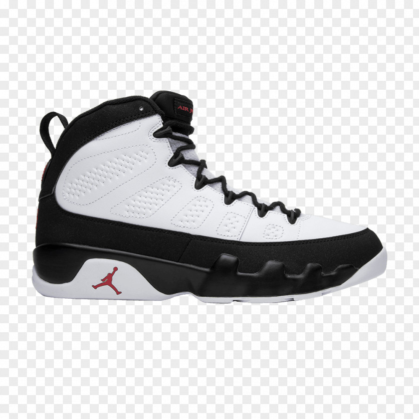 Nike Air Jordan 9 Boys Retro Shoes Black // University Red 302370 Sports PNG