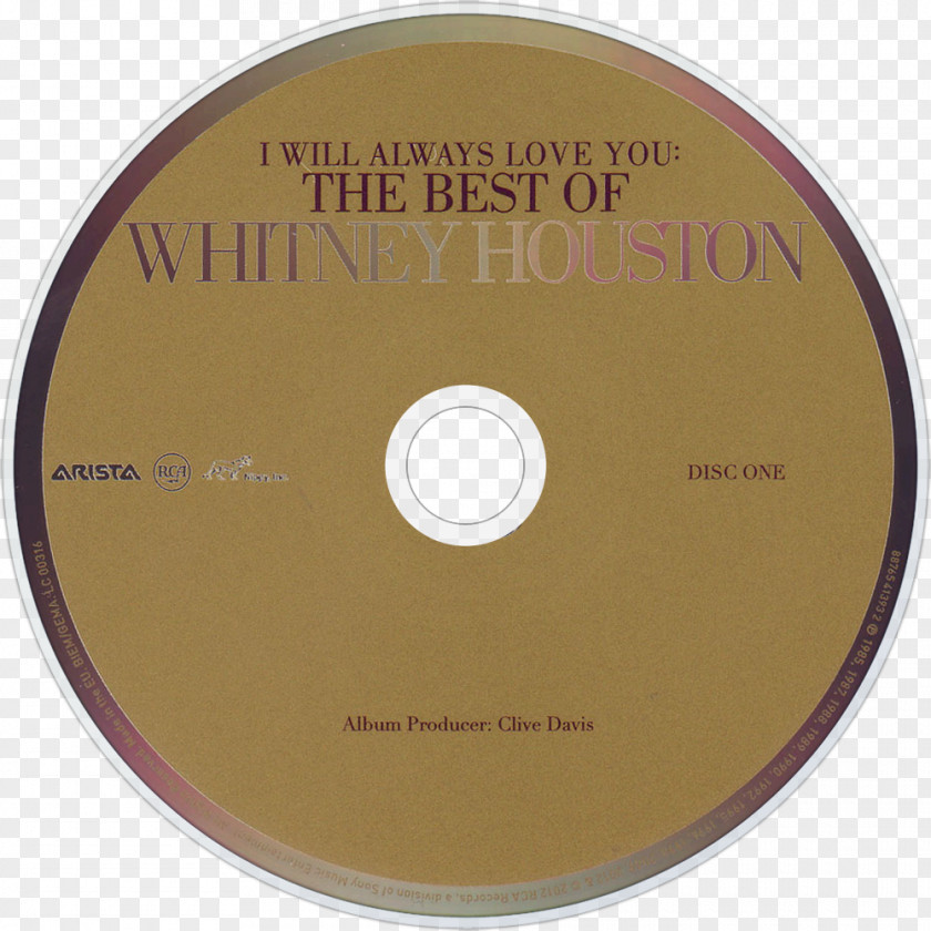 Whitney Houston Compact Disc PNG