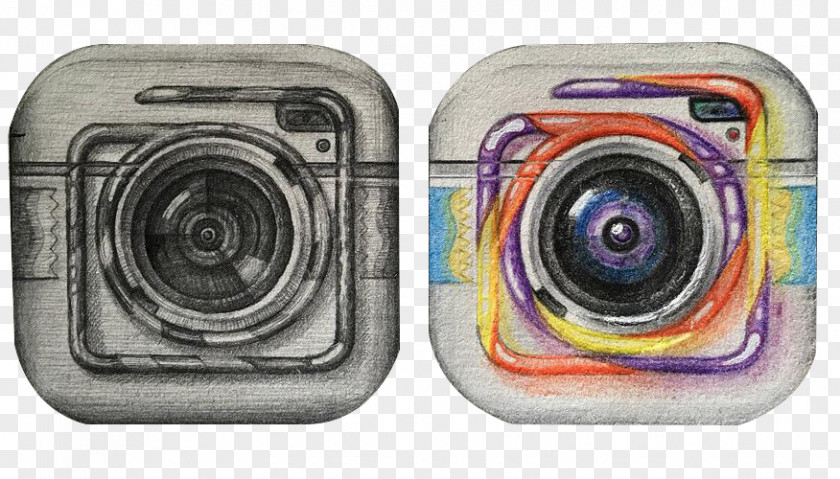 Hand-painted Photographic Logo Photography Camera Lens PNG