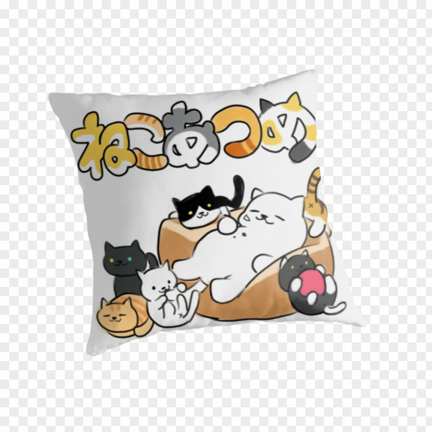 Neko Atsume T-shirt Throw Pillows Cat PNG
