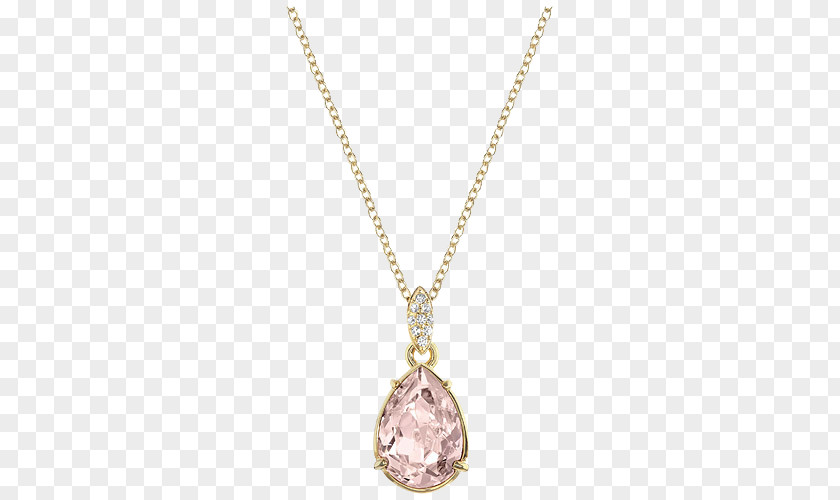 Swarovski Jewellery Ladies Pink Necklace Locket Pendant Gold Plating AG PNG