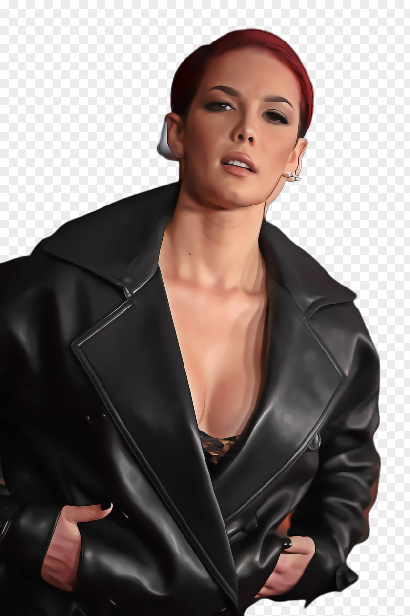 Top Material Property Leather Jacket Clothing Beauty PNG