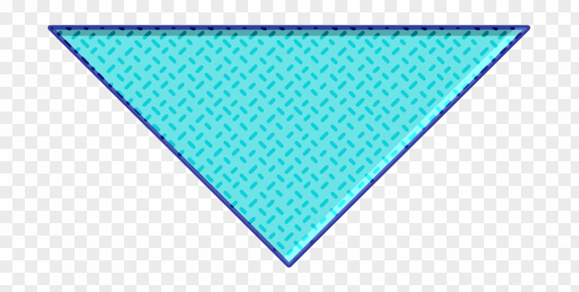 Triangle Teal Down Arrow Icon Solid PNG