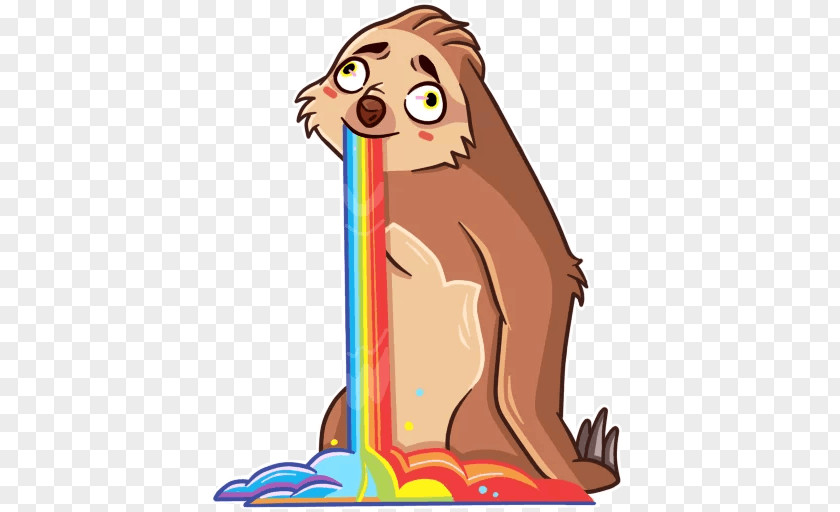 Sloth Sticker Telegram Mammal Clip Art PNG