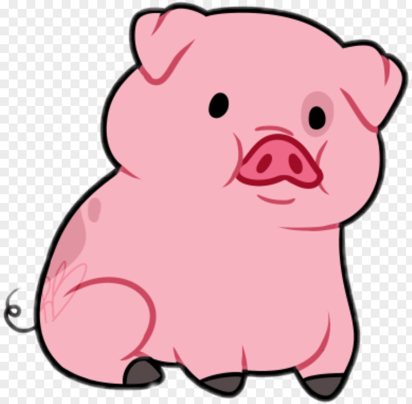 Sticker Animal Figure Pink Cartoon Snout Clip Art Nose PNG
