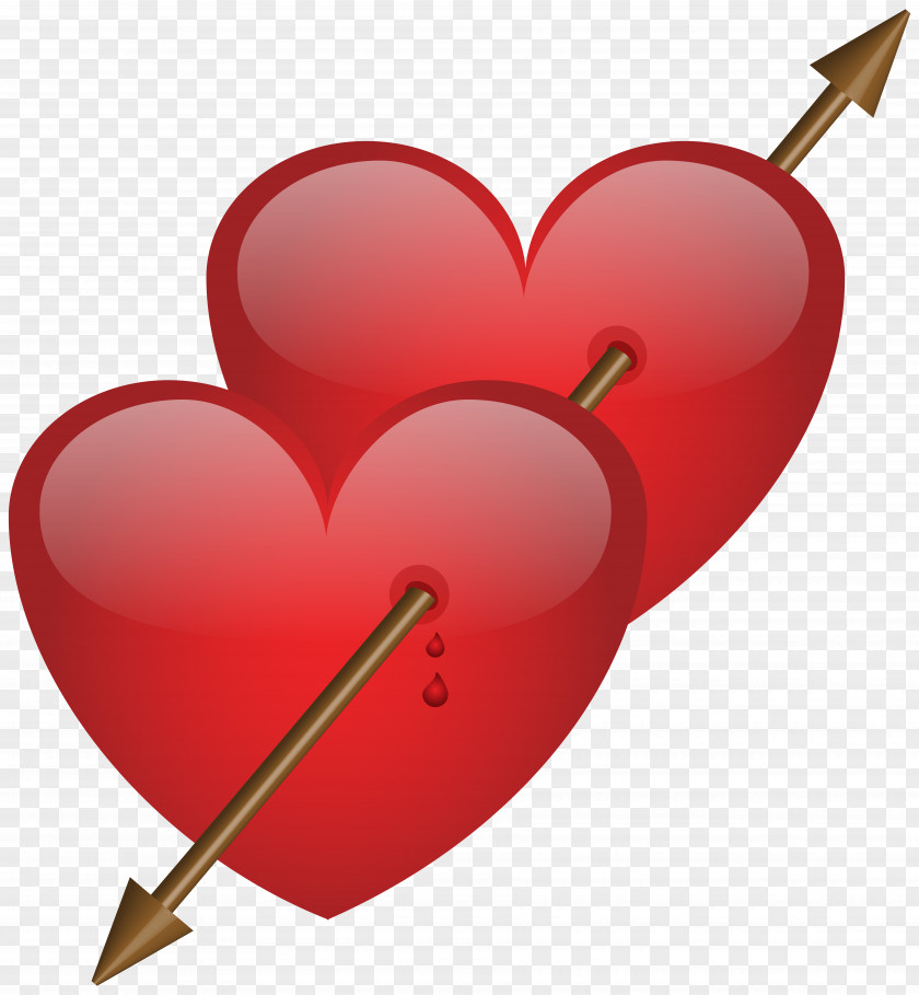 Two Hearts With Arrow Clip Art Image And Arrows PNG