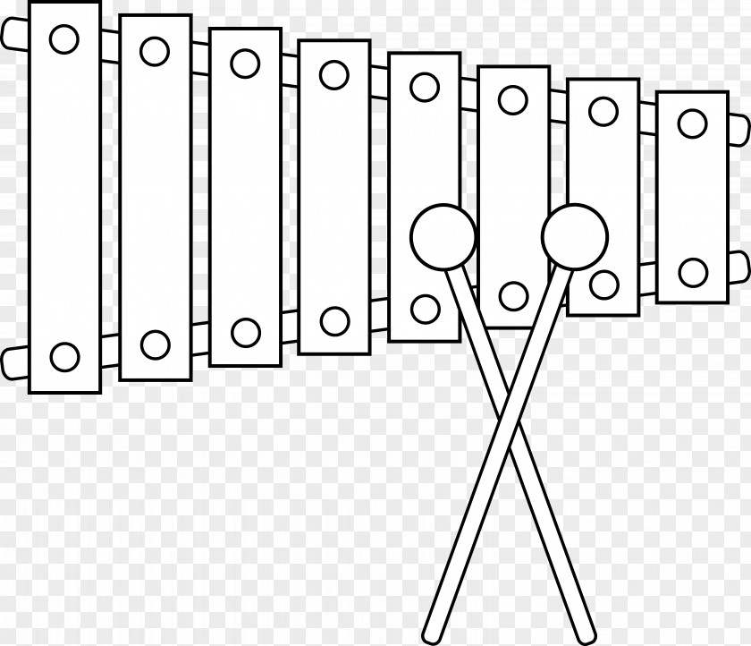 Xylophone Line Art Musical Instruments Clip PNG