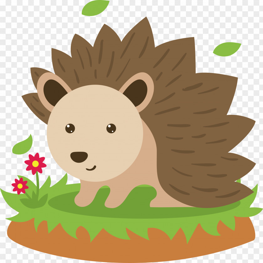 A Small Hedgehog On The Grass Animal Clip Art PNG