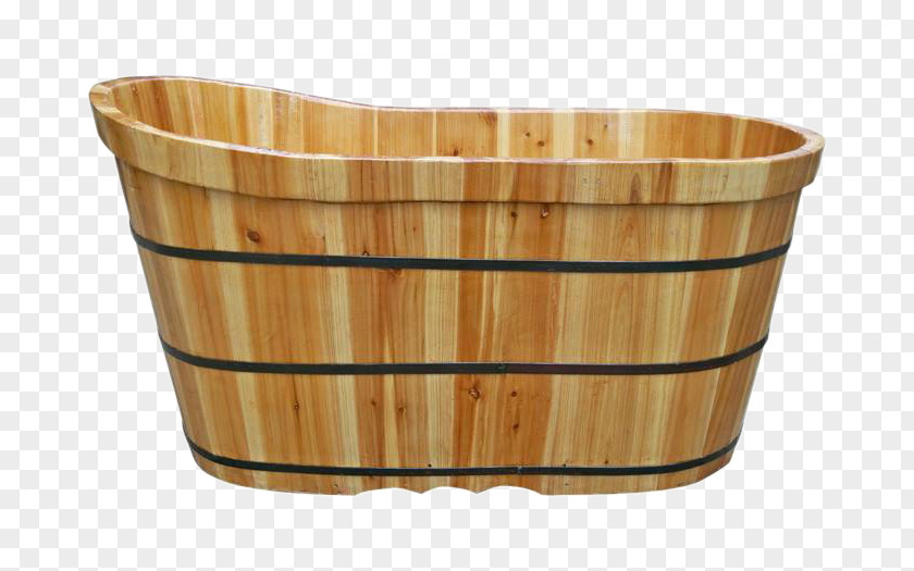 Antique Large Wooden Bucket Barrel Wood Bathtub Bathing Material PNG