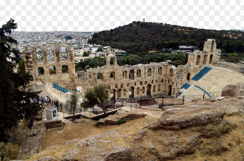 Greece Acropolis Of Athens Theatre Dionysus Odeon Herodes Atticus U77f3u725bu5be8 Tourism PNG