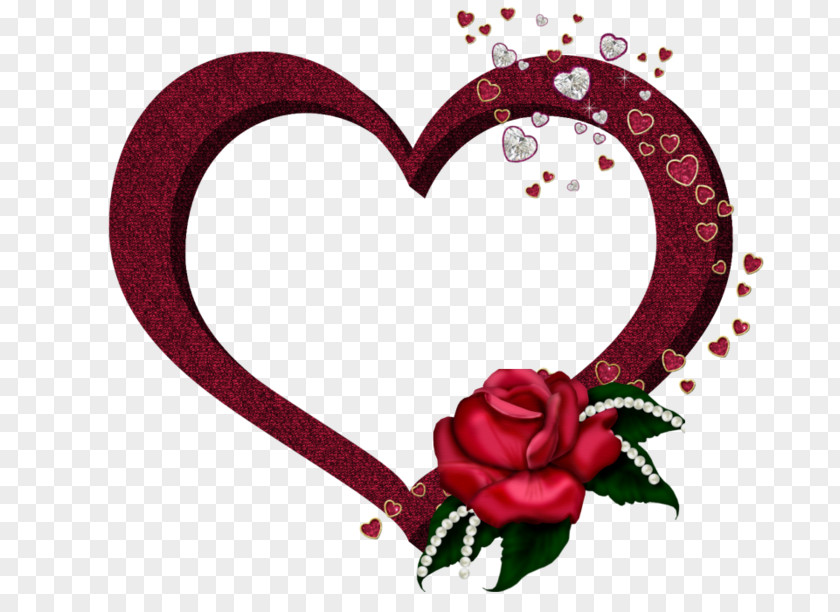 Heart Garden Roses Clip Art PNG