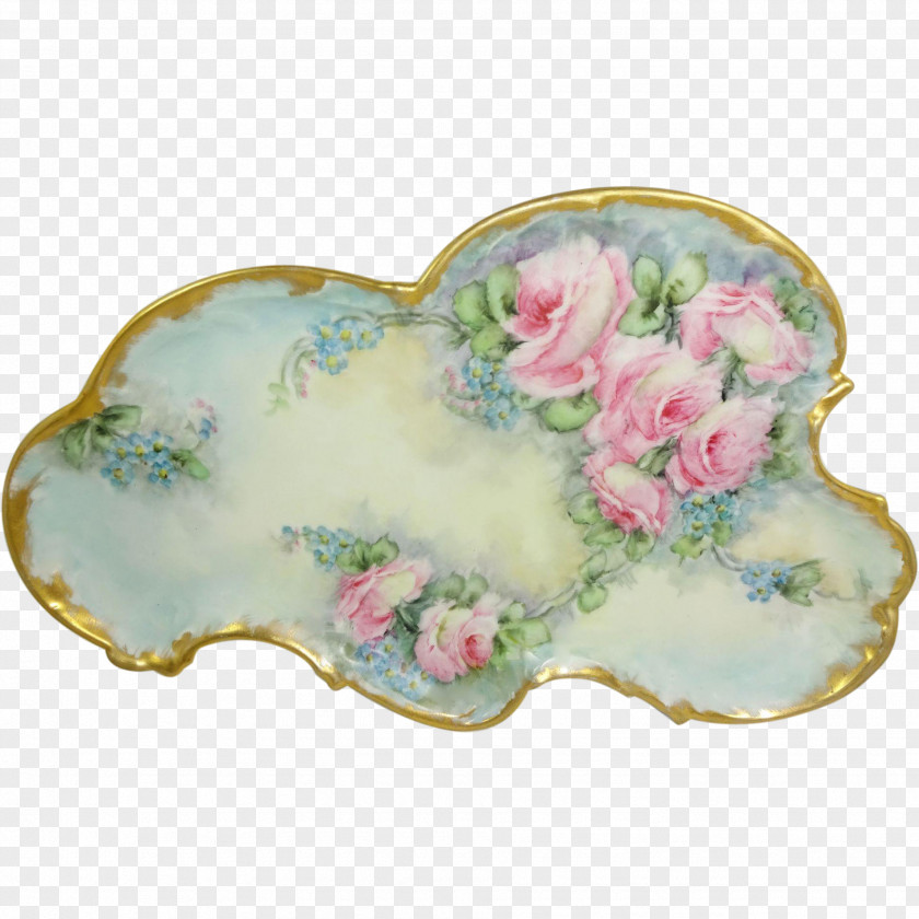 Plate Limoges Porcelain China Painting PNG