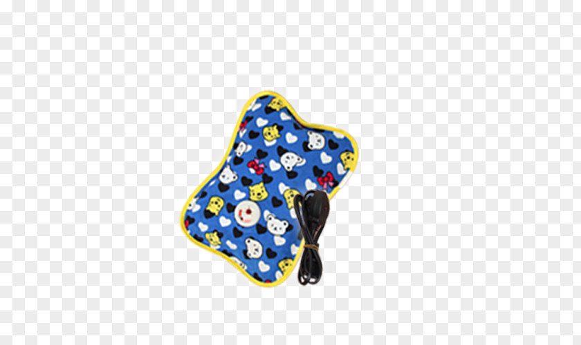 Hot Water Bottle Cobalt Blue Pattern PNG