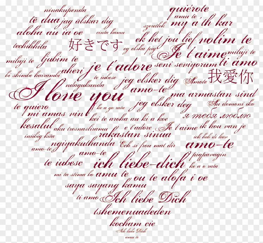 International Heart Love Transparent Clip Art Image Language Phrase Arabic Translation PNG