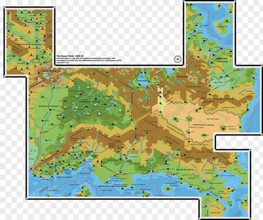 Map Mystara Dungeons & Dragons The Grand Duchy Of Karameikos Atlas PNG