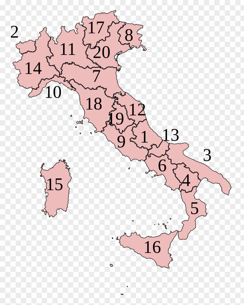 Map Regions Of Italy Vector Graphics Clip Art PNG