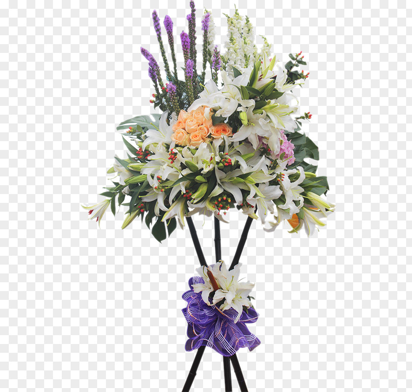 A Big Bunch Of Lily Flower Baskets Floral Design Purple Lilium PNG