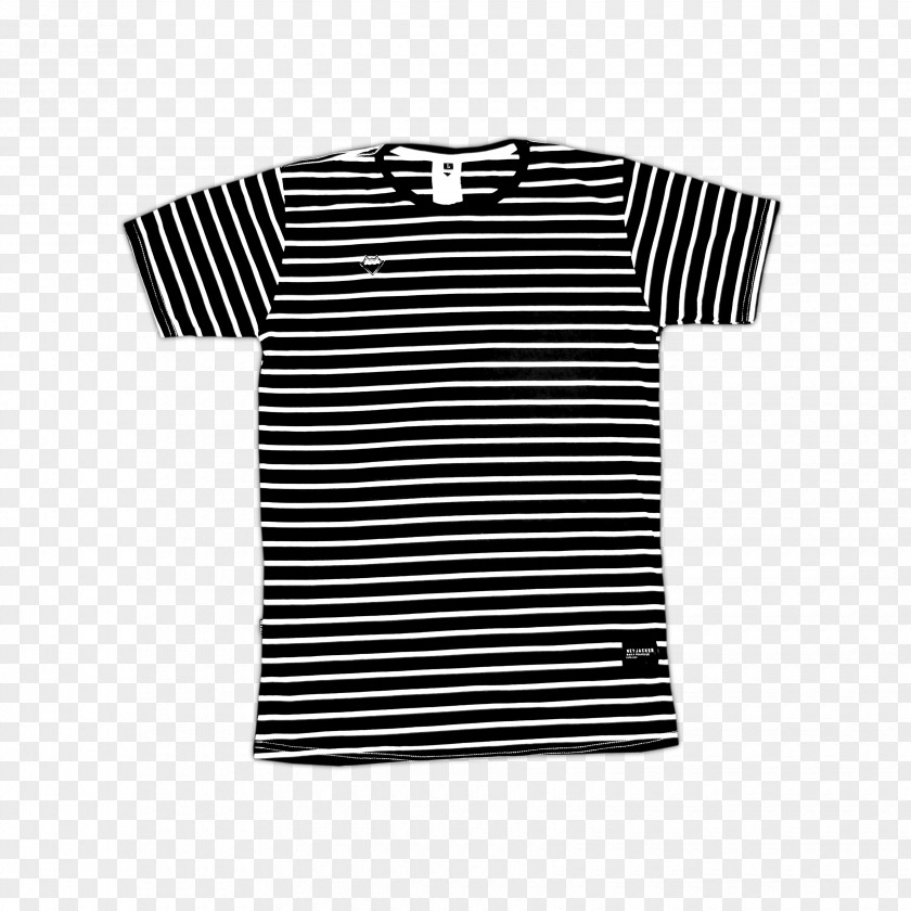 Black And White Stripe T-shirt Clothing Crew Neck Armor Lux PNG