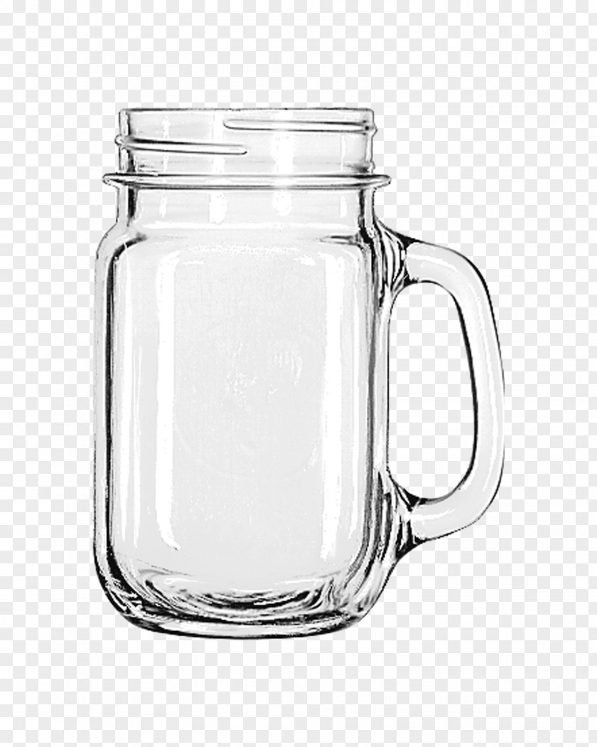 Mug Mason Jar Glass Handle PNG