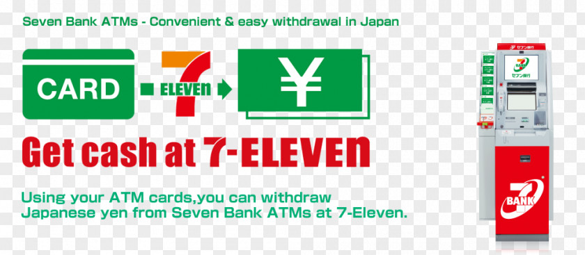 Restaurant System Card Automated Teller Machine 7-Eleven Seven Bank Japan Cash PNG