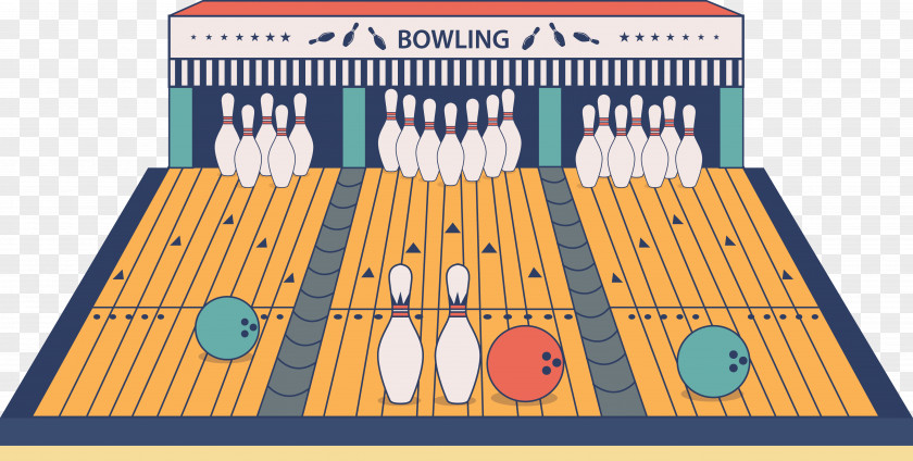 Cartoon Bowling Ten-pin PNG