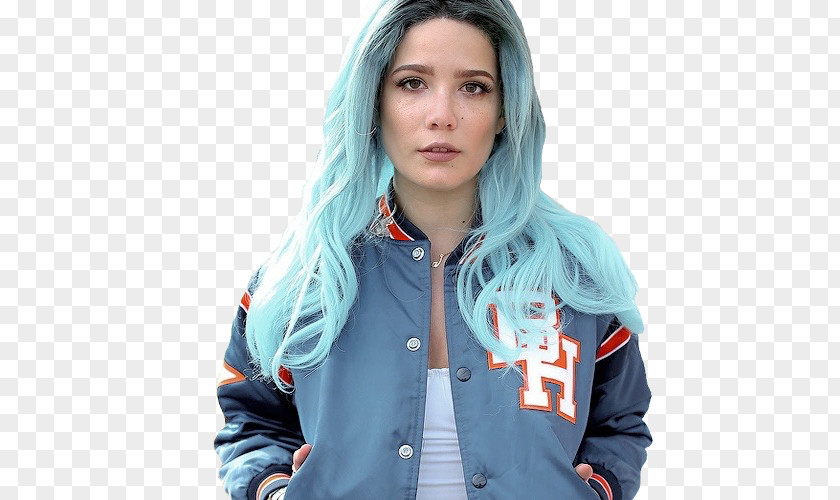 Halsey Blue Hair Him & I Now Or Never PNG