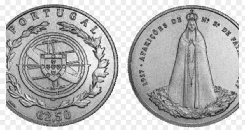 Visiting 2 Euro Coin Our Lady Of Fátima Silver PNG