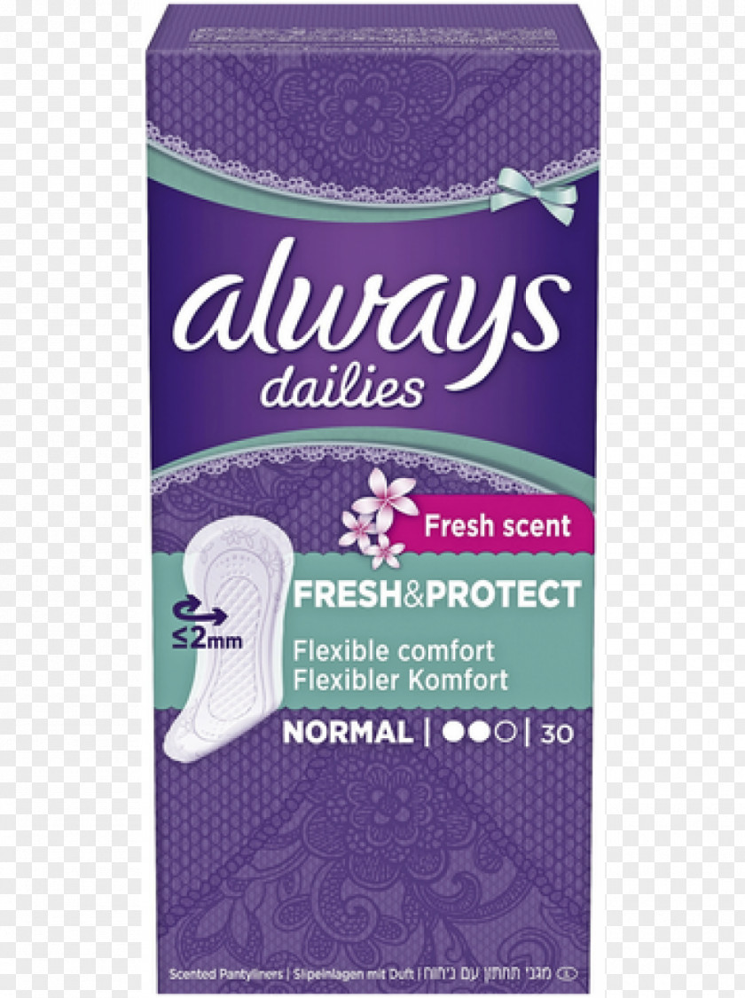 Always Pantyliner Sanitary Napkin Feminine Supplies Hygiene PNG