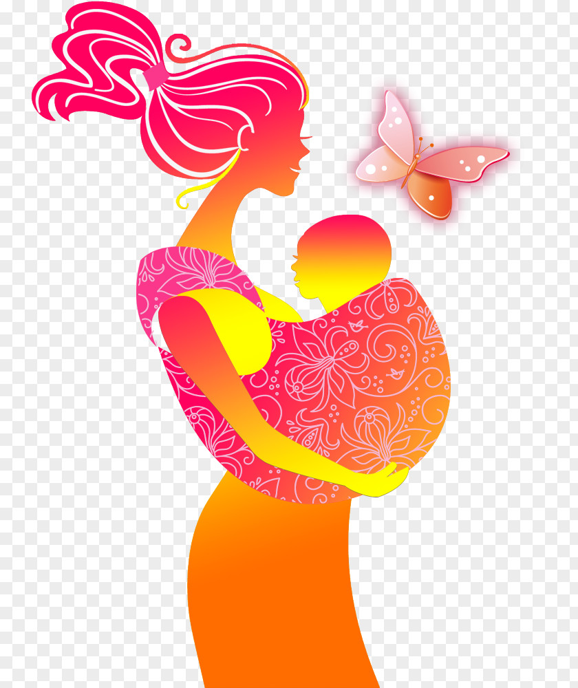 Mother Holding A Baby Clip Art PNG