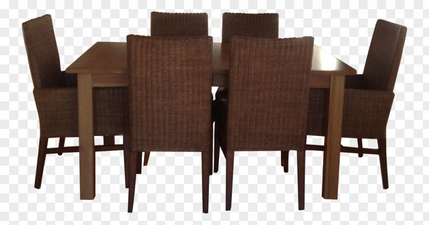Wicker Table Chair Sable Faux Leather (D8492) Dining Room PNG
