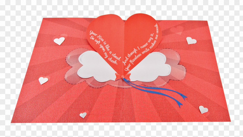 Greeting Card Paper Petal Heart Peach PNG