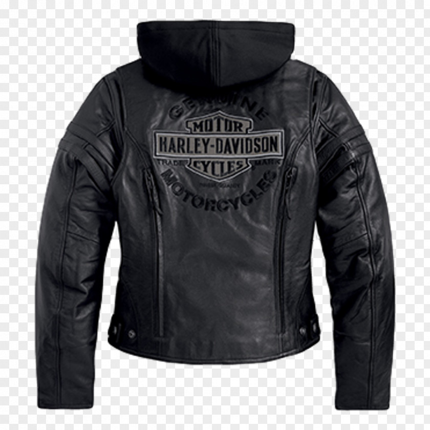 Jacket Leather Hoodie Harley-Davidson PNG