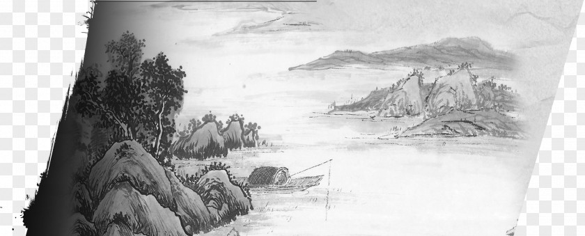 Painting Shan Shui Ink Wash Chinese PNG