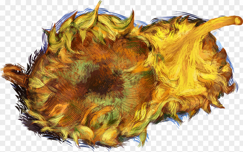 Painting,sunflower Sunflowers Common Sunflower Oil Painting PNG