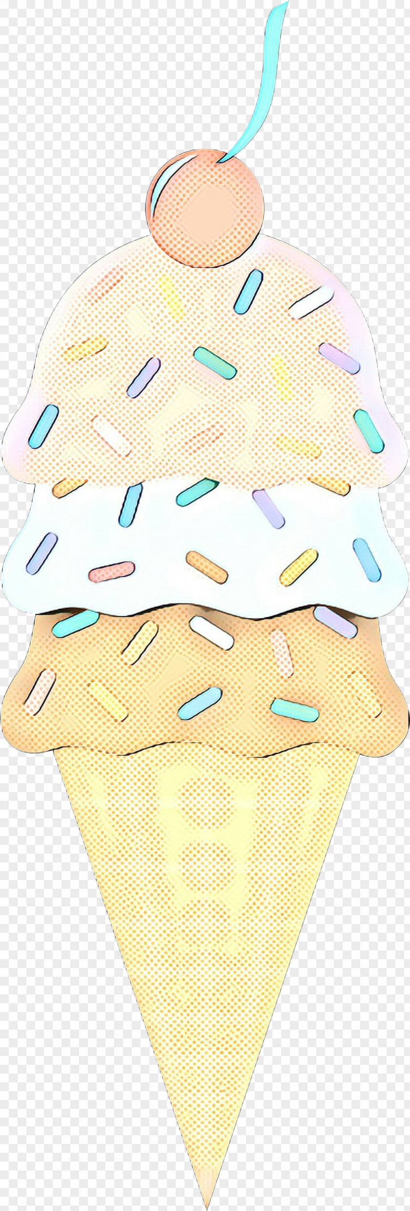 Baking Cup Polka Dot Ice Cream Cone Background PNG