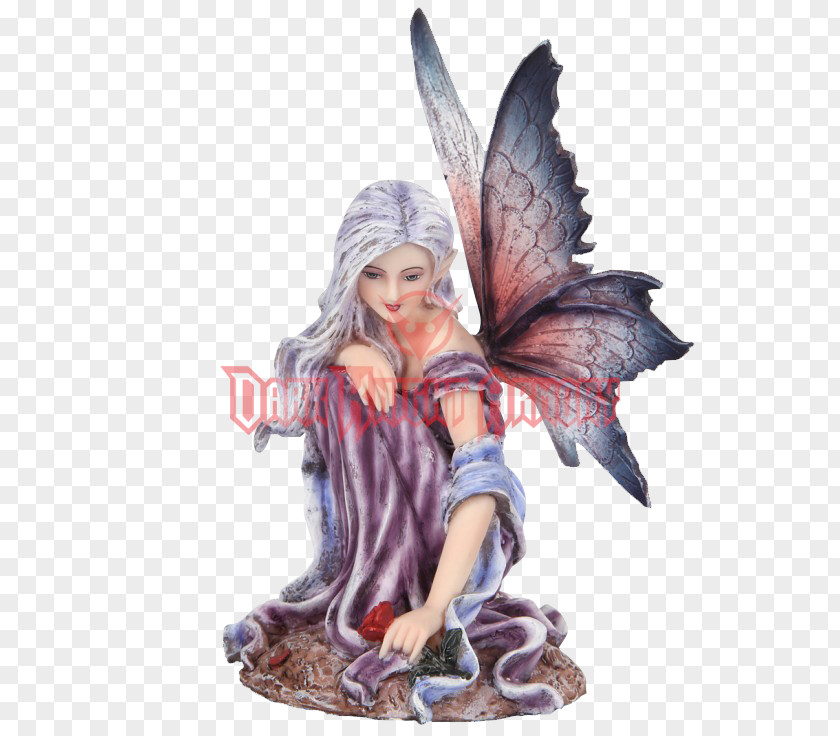 Fairy The With Turquoise Hair Figurine Statue Red PNG