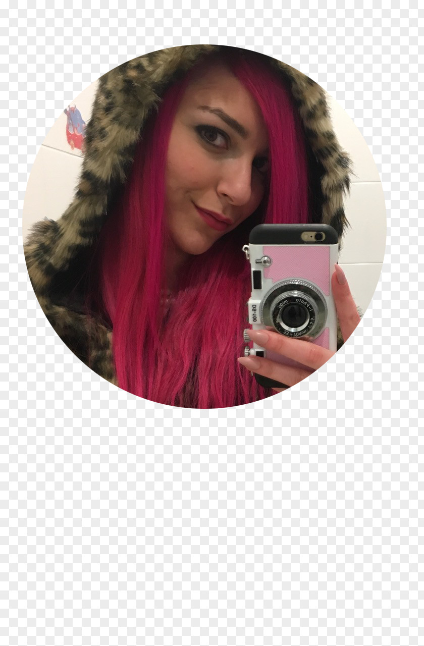 Microphone Magenta Hair Coloring Selfie Fur PNG